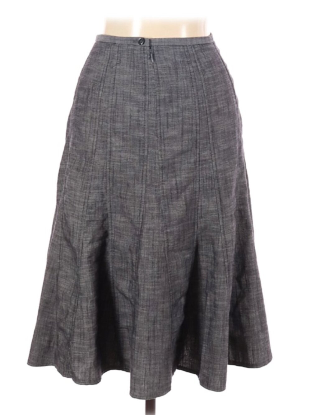Larry Levine gray textured midi skirt
